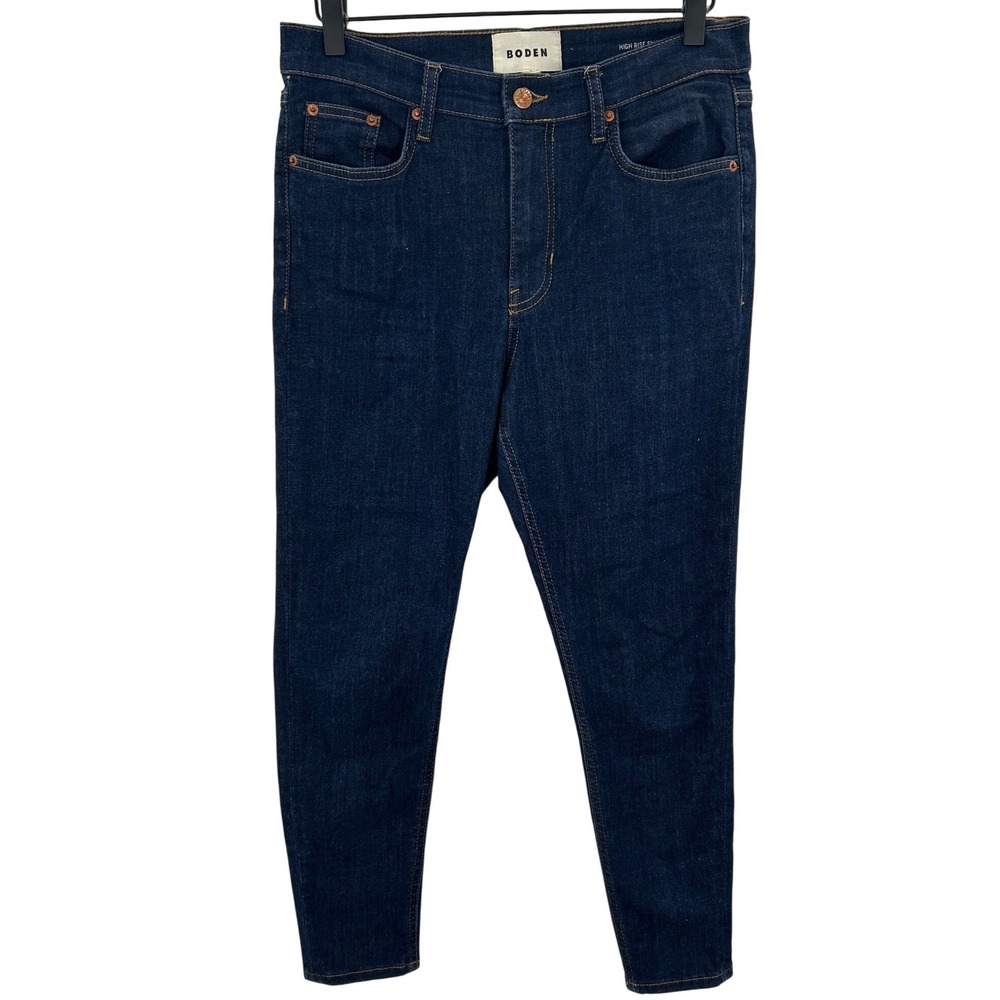 Boden High Rise Skinny Jeans Dark Wash Blue Denim W30 L30 - Picture 1 of 7